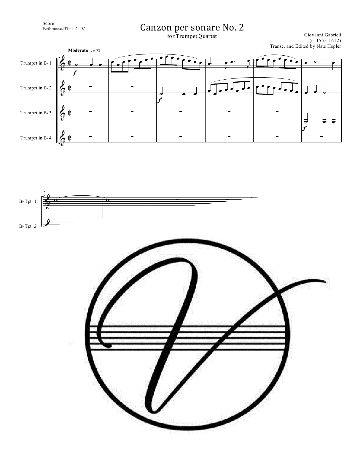 Gabrieli - Canzon per sonare No. 2 (Trumpet Quartet) - Click Image to Close