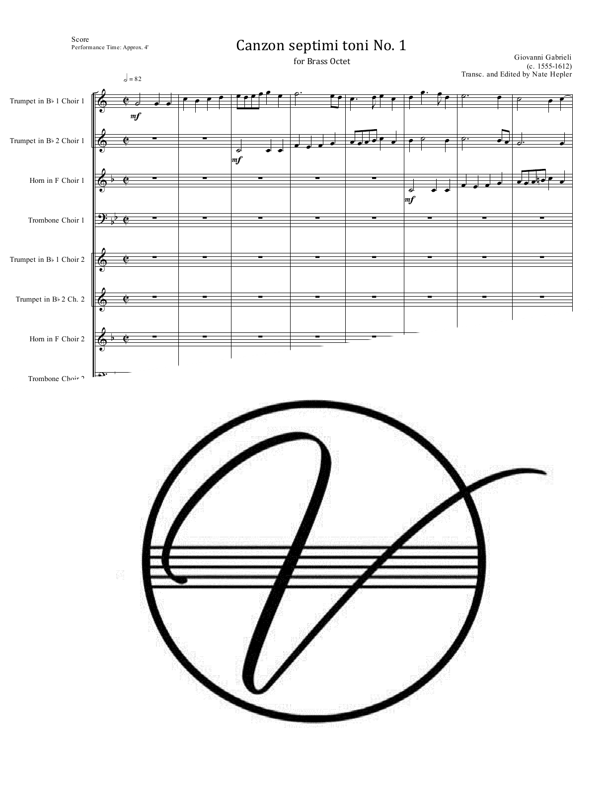 Gabrieli - Canzon septimi toni No. 1 (Brass Octet) - Click Image to Close