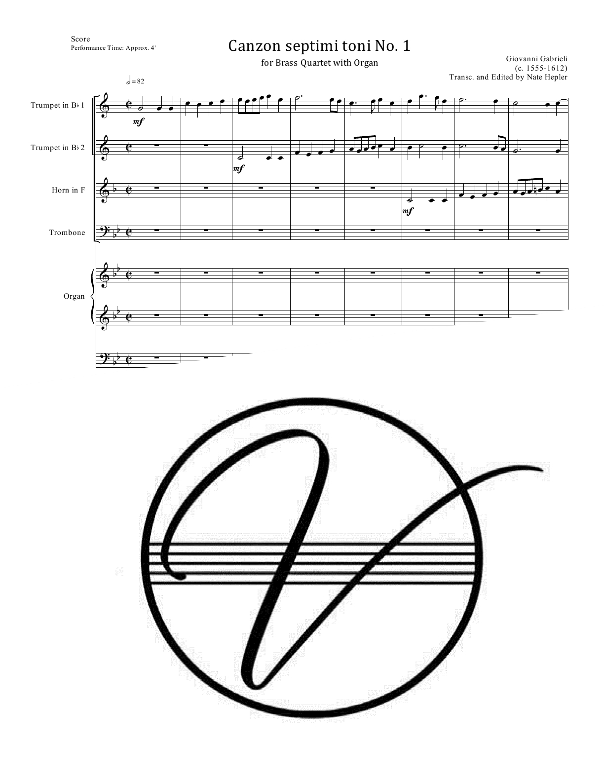 Gabrieli - Canzon septimi toni No. 1 (Brass Quartet & Organ) - Click Image to Close