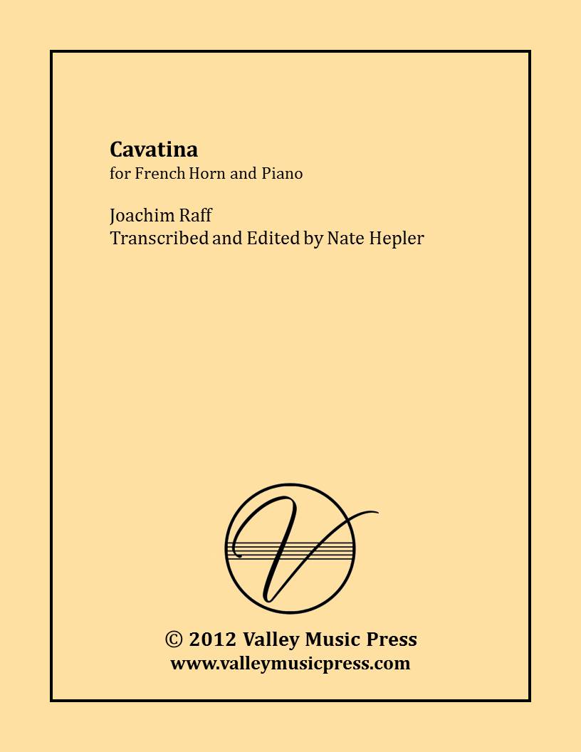 Raff - Cavatina - 6 Morceaux Op. 85 No. 3 (Horn & Piano) - Click Image to Close