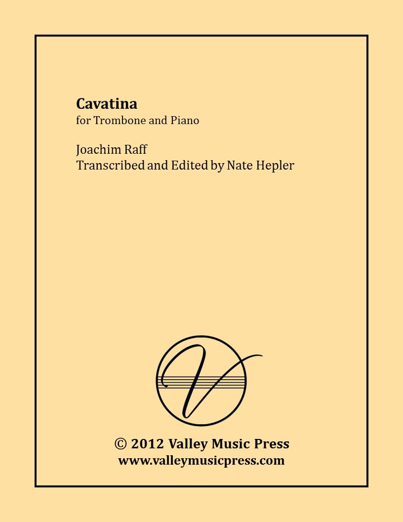 Raff - Cavatina - 6 Morceaux Op. 85 No. 3 (Trombone & Piano) - Click Image to Close