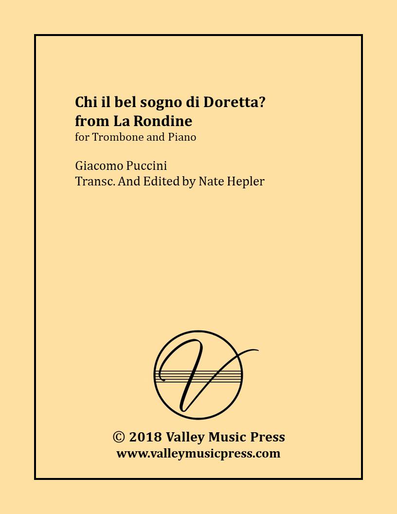 Puccini - Chi il bel sogno from La Rondine (Trb & Piano) - Click Image to Close