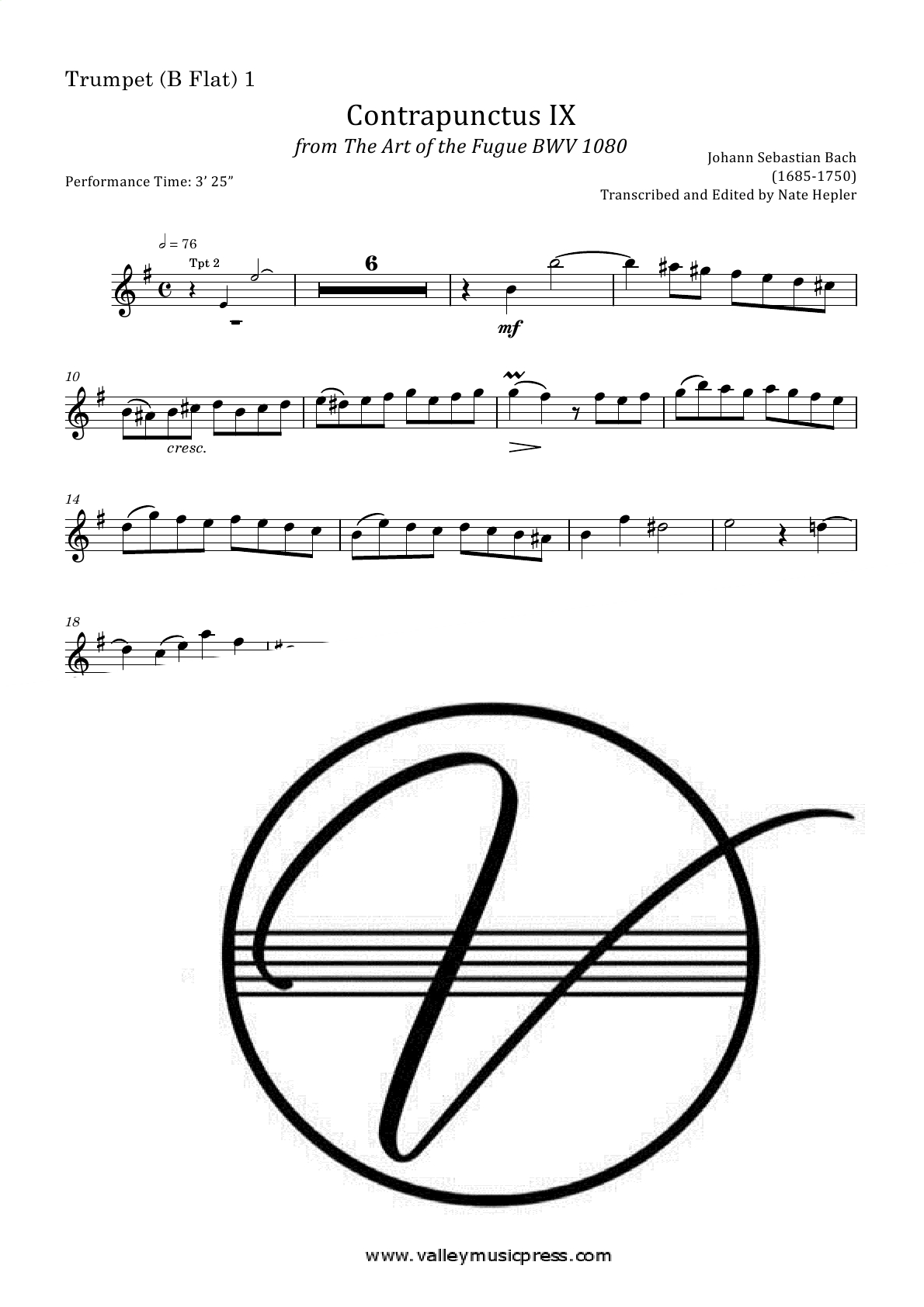Bach - Contrapunctus I (1) (Brass Quartet) - Click Image to Close