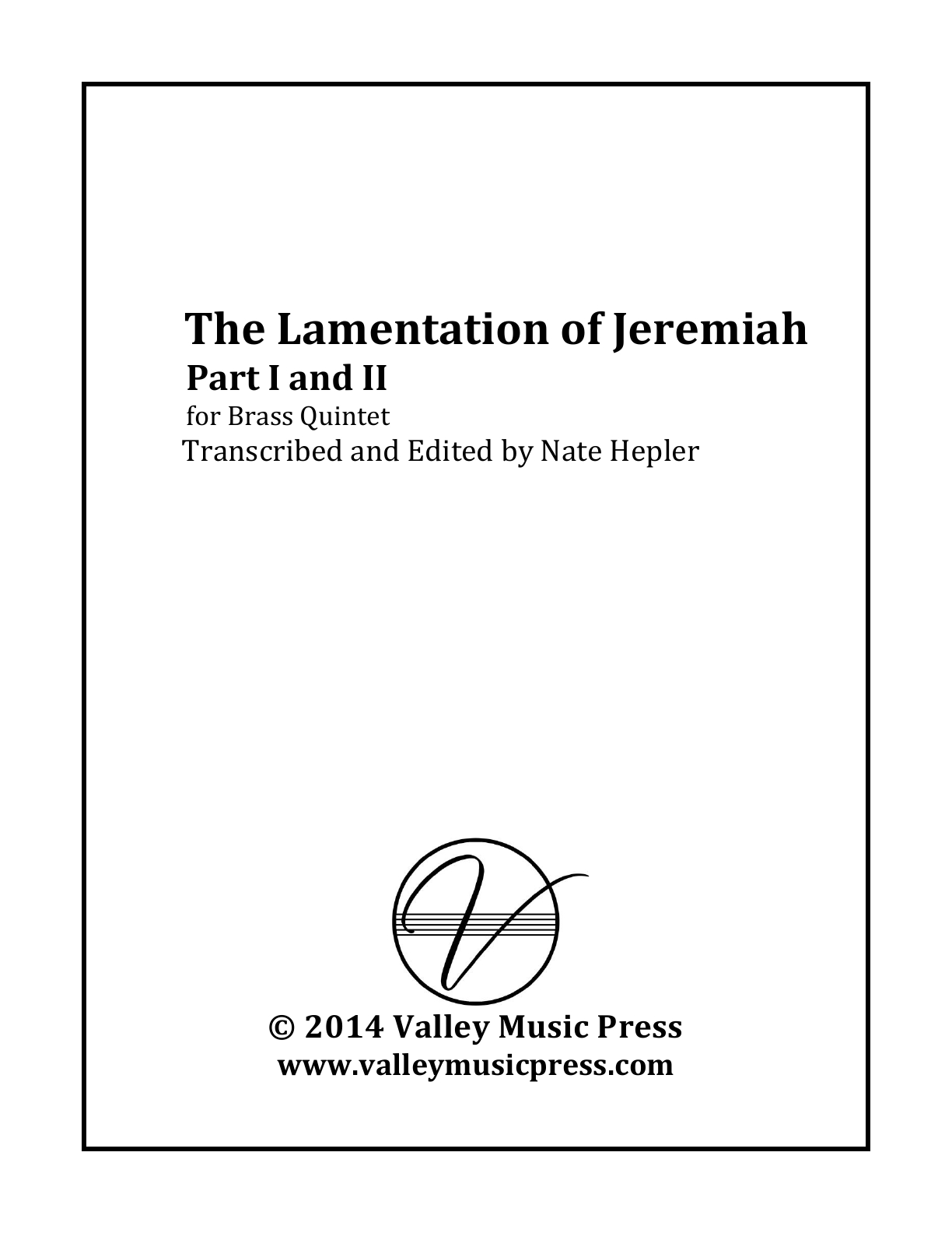 Tallis - The Lamentation of Jeremiah Part I (1) and II (2) (BQ)