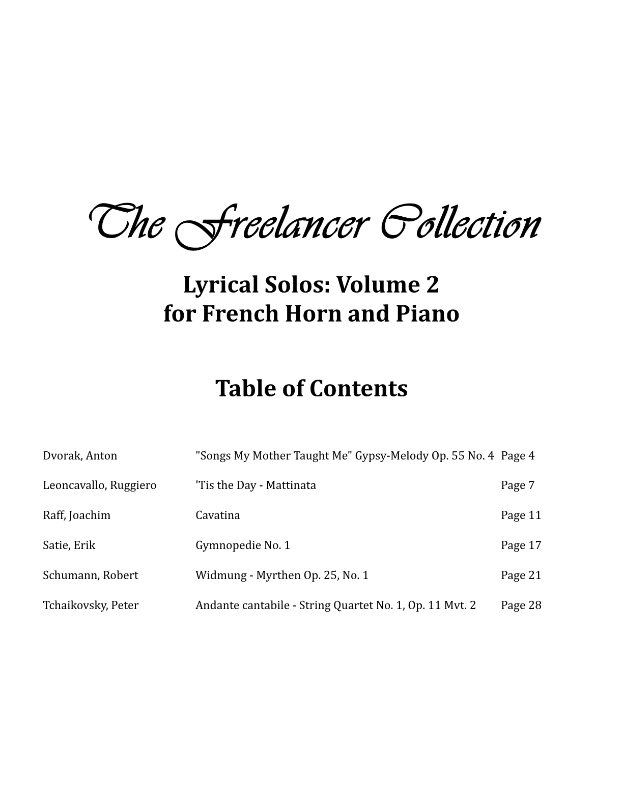 Hepler - Freelancer Collection Lyrical Solos Vol 2 (Hrn & Piano)