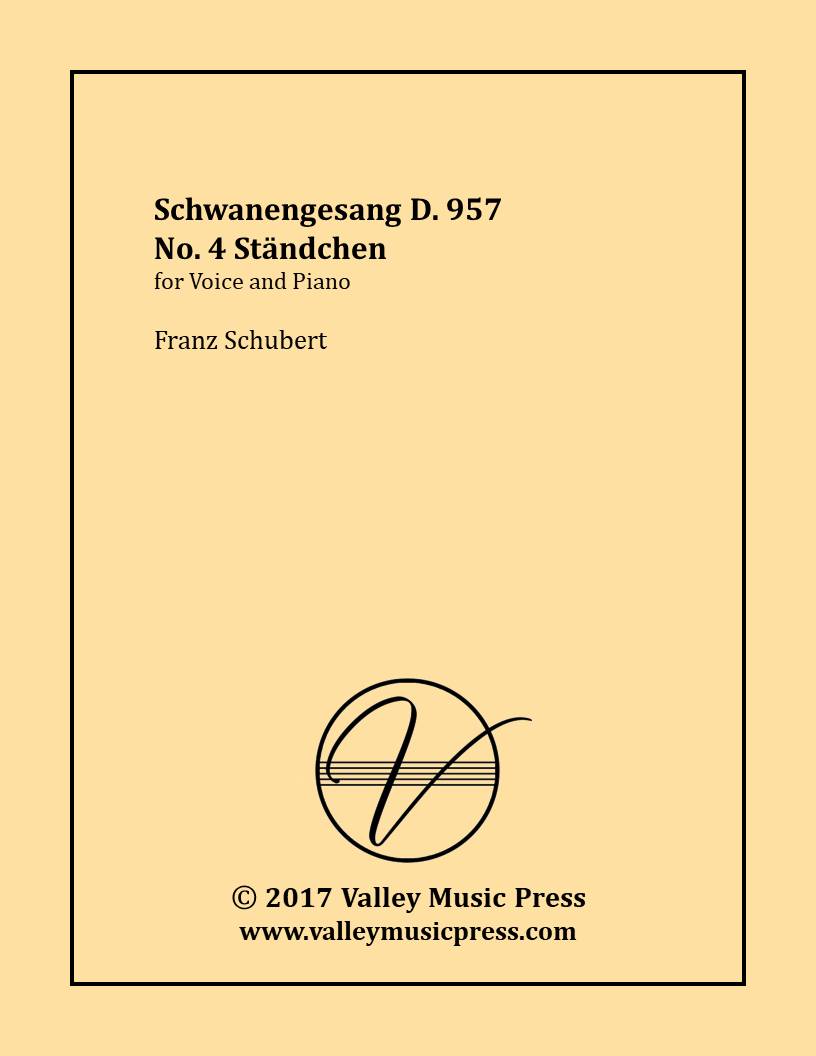 Schubert - Schwanengesang Standchen Serenade D 957 No. 4 (Voice)