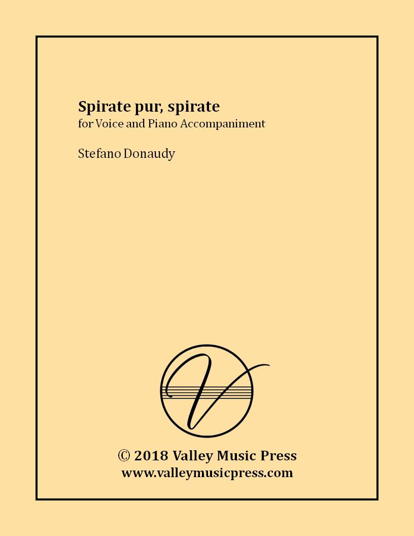 Donaudy - Spirate pur, spirate (Voice)