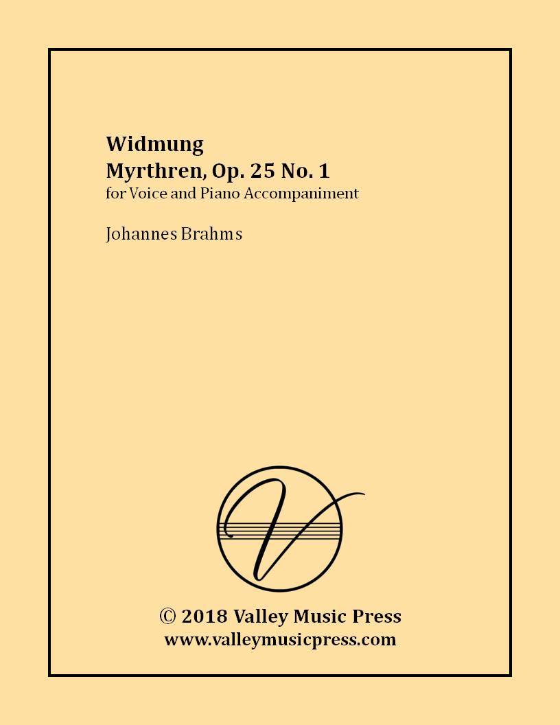 Schumann - Widmung Myrthren Op. 25 No. 1 (Voice)