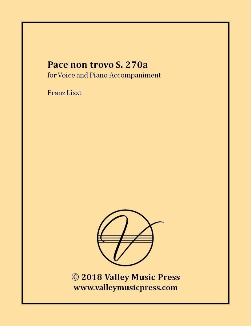 Liszt - Pace non trovo S. 270a (Voice) - Click Image to Close