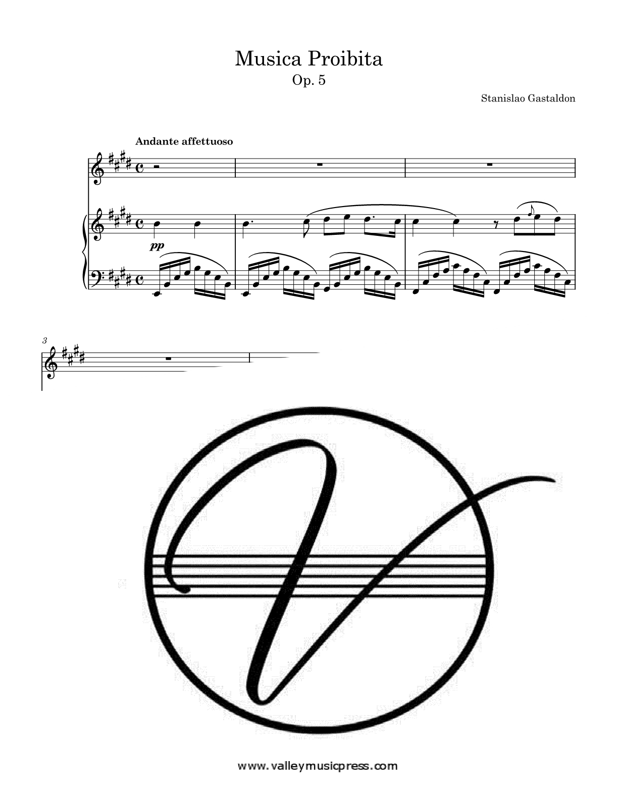 Gastaldon - Musica proibita, Op. 5 (Voice)