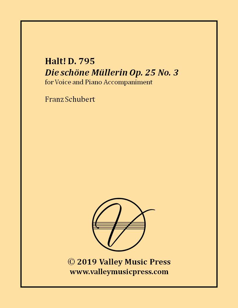 Schubert - Halt! D. 795 (Voice)