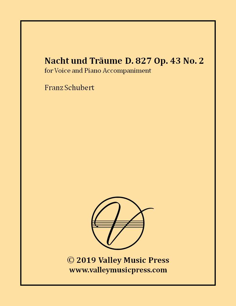 Schubert - Nacht und Traume D. 827 Op. 43 No. 2 (Voice) - Click Image to Close