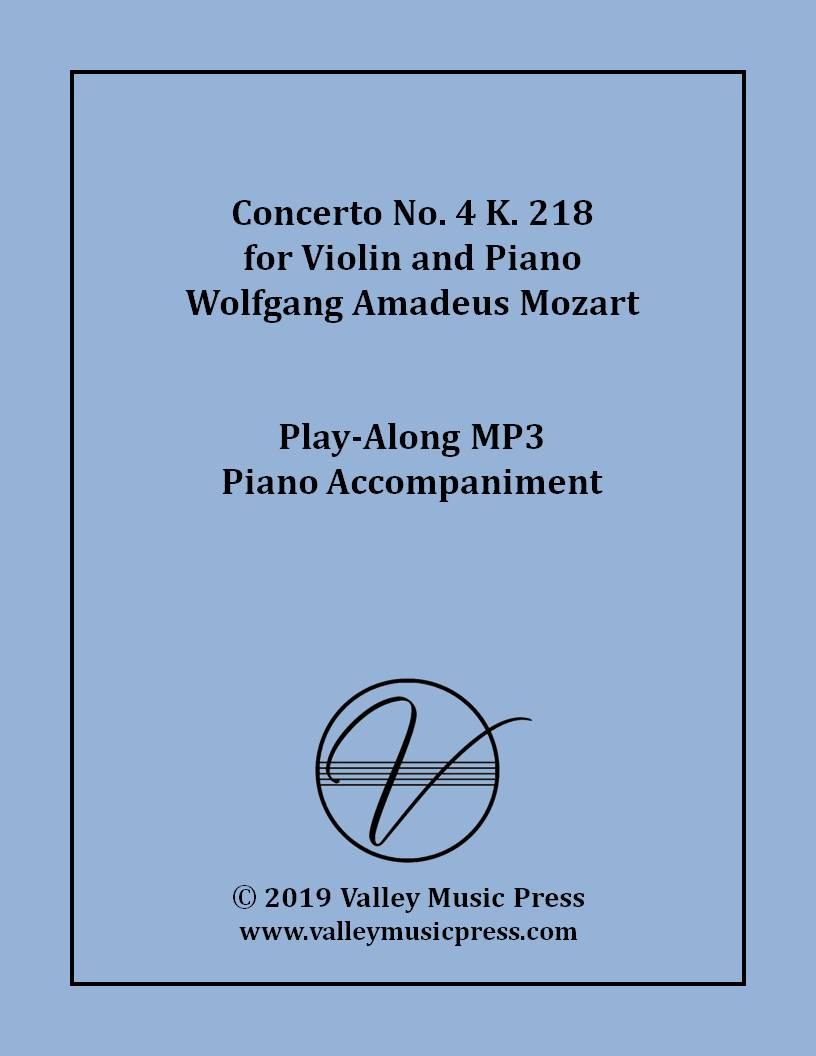 Mozart - Violin Concerto No. 4 K. 218 (MP3 Accompaniment) - Click Image to Close