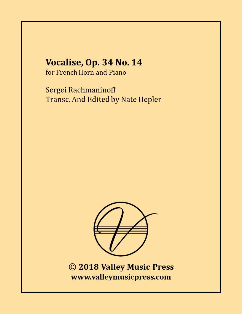 Rachmaninoff - Vocalise Op. 34 No. 14 (Hrn & Piano) - Click Image to Close