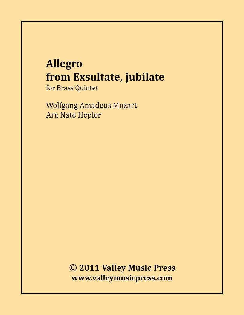 Mozart - Allegro from Exsultate, jubilate (Brass Quintet)