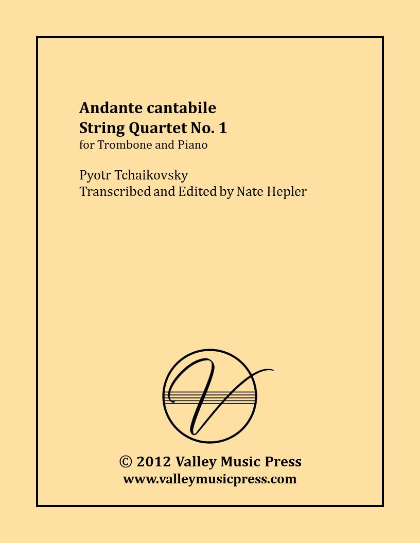 Tchaikovsky - Andante cantabile String Quartet N1 (Trb & Piano)