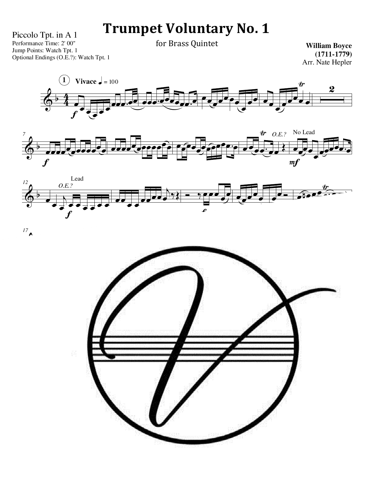 Boyce - Trumpet Voluntary No. 1 (BQ) - Click Image to Close