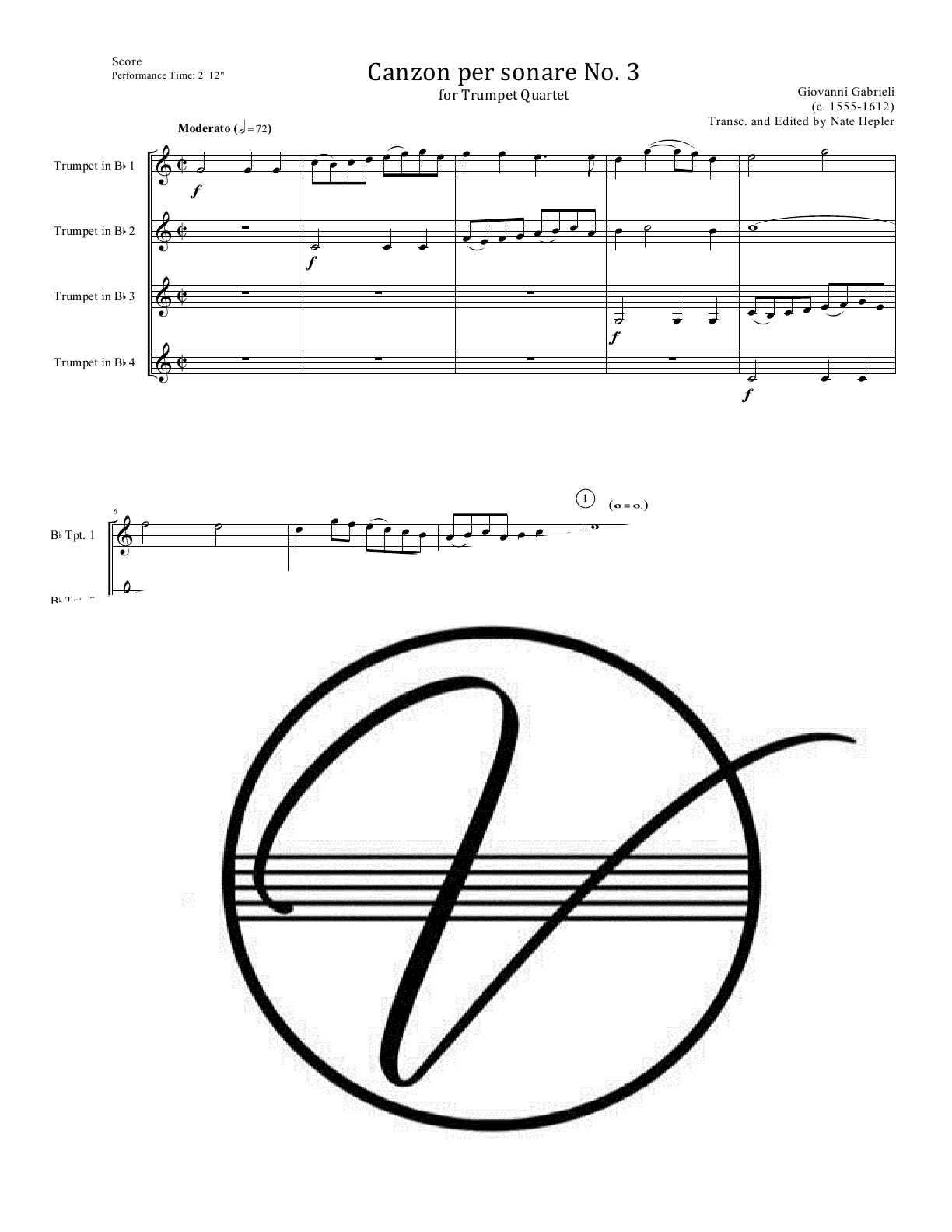Gabrieli - Canzon per sonare No. 3 (Trumpet Quartet) - Click Image to Close