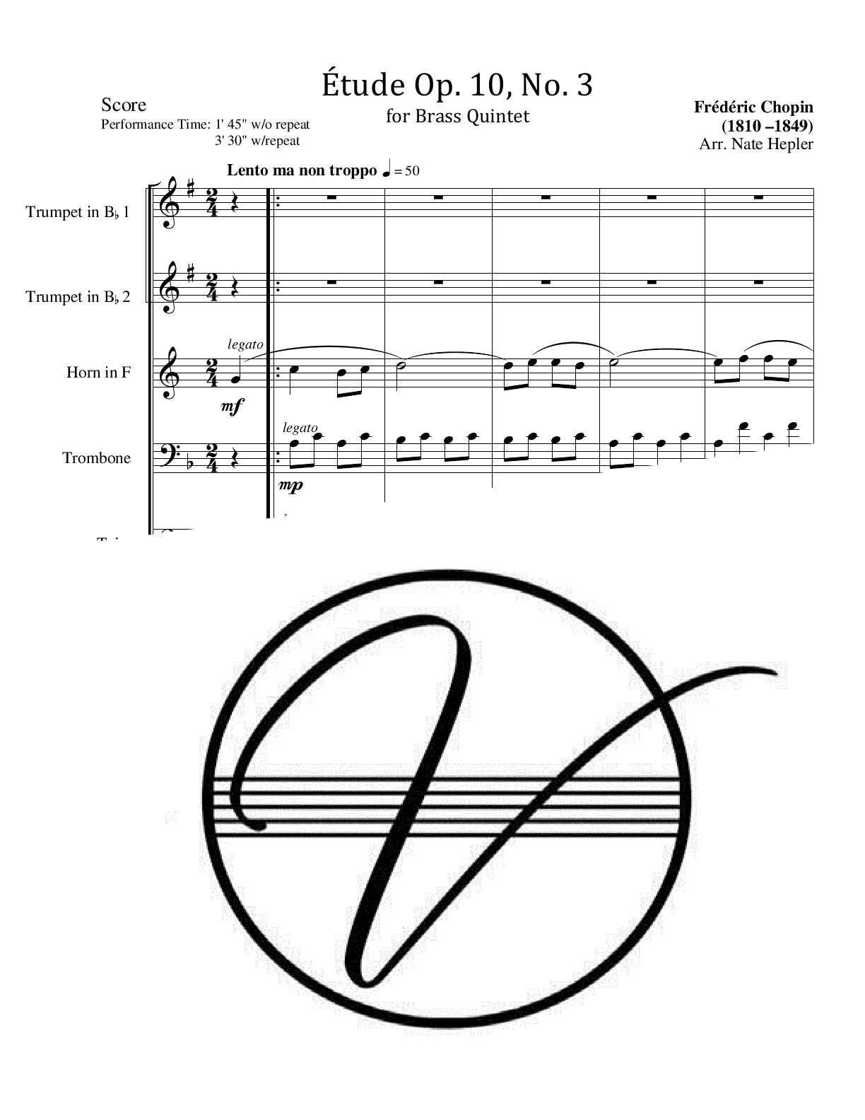 Chopin - Etude Op. 10, No. 3 (Brass Quintet) - Click Image to Close