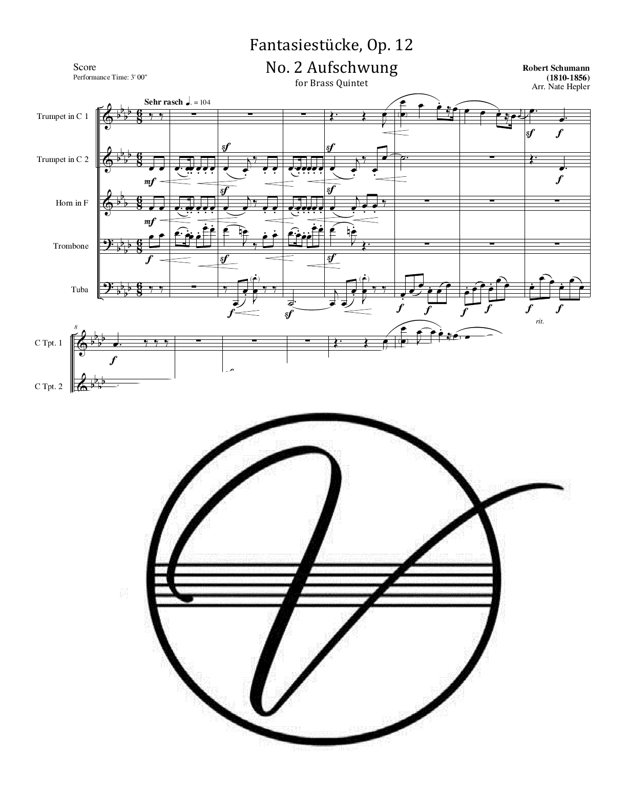 Schumann - Fantasiestucke, Op. 12, No. 2 - Aufschwung (BQ)