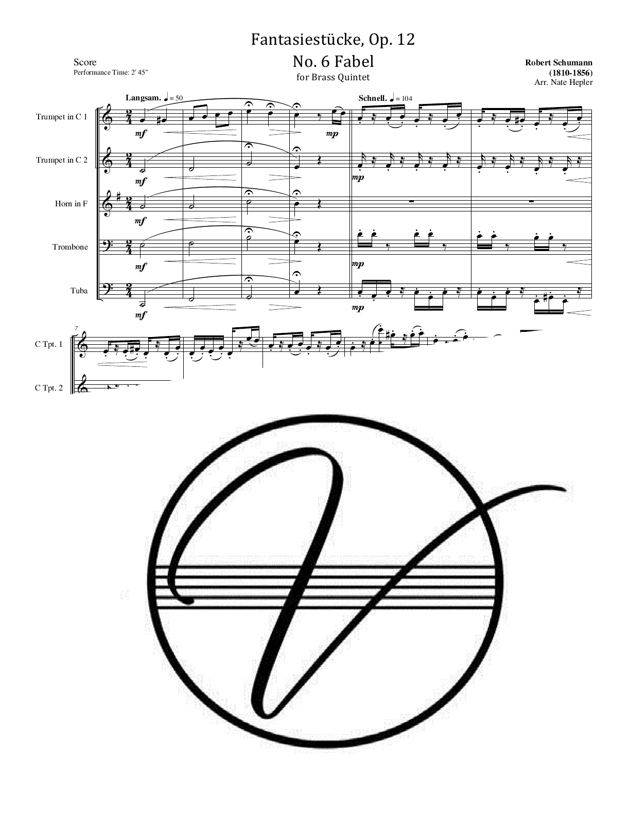 Schumann - Fantasiestucke, Op. 12, No. 6 - Fabel (BQ) - Click Image to Close