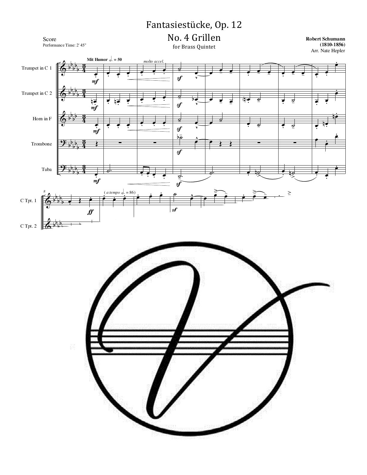 Schumann - Fantasiestucke, Op. 12, No. 4 - Grillen (BQ)