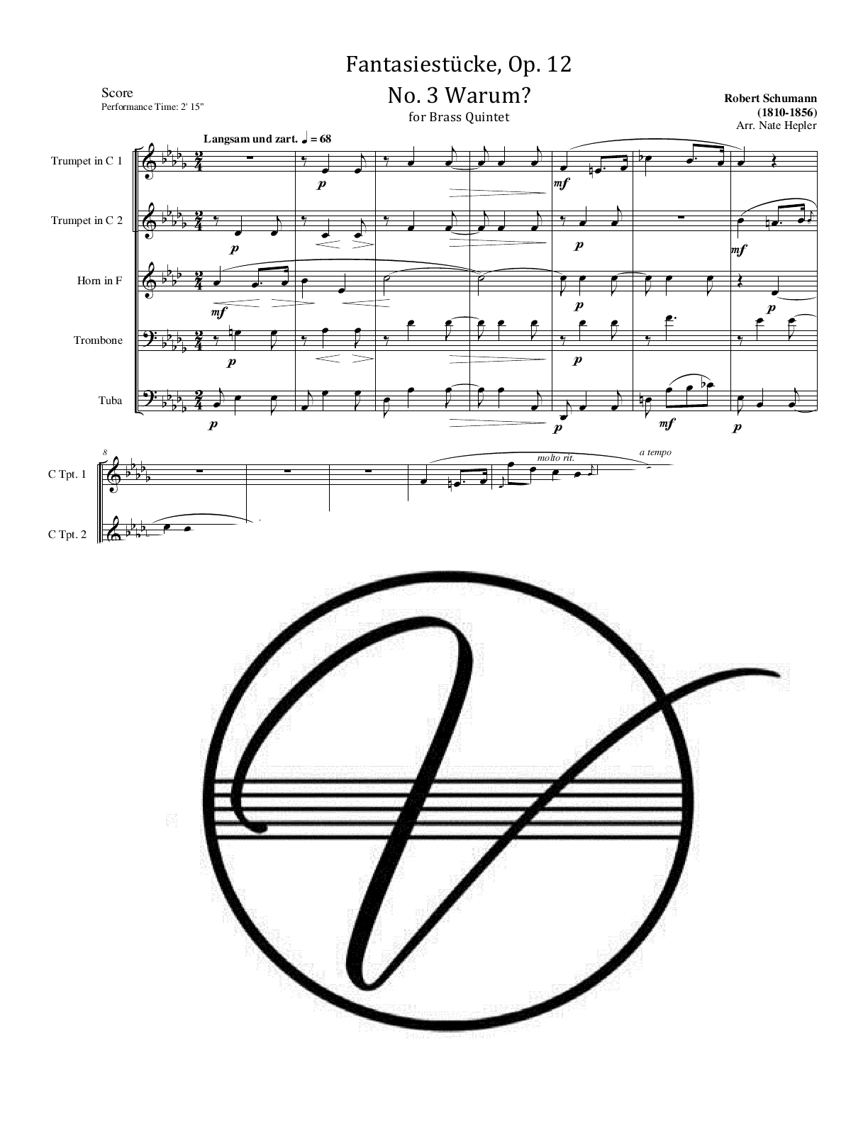 Schumann - Fantasiestucke, Op. 12, No. 3 - Warum? (BQ) - Click Image to Close