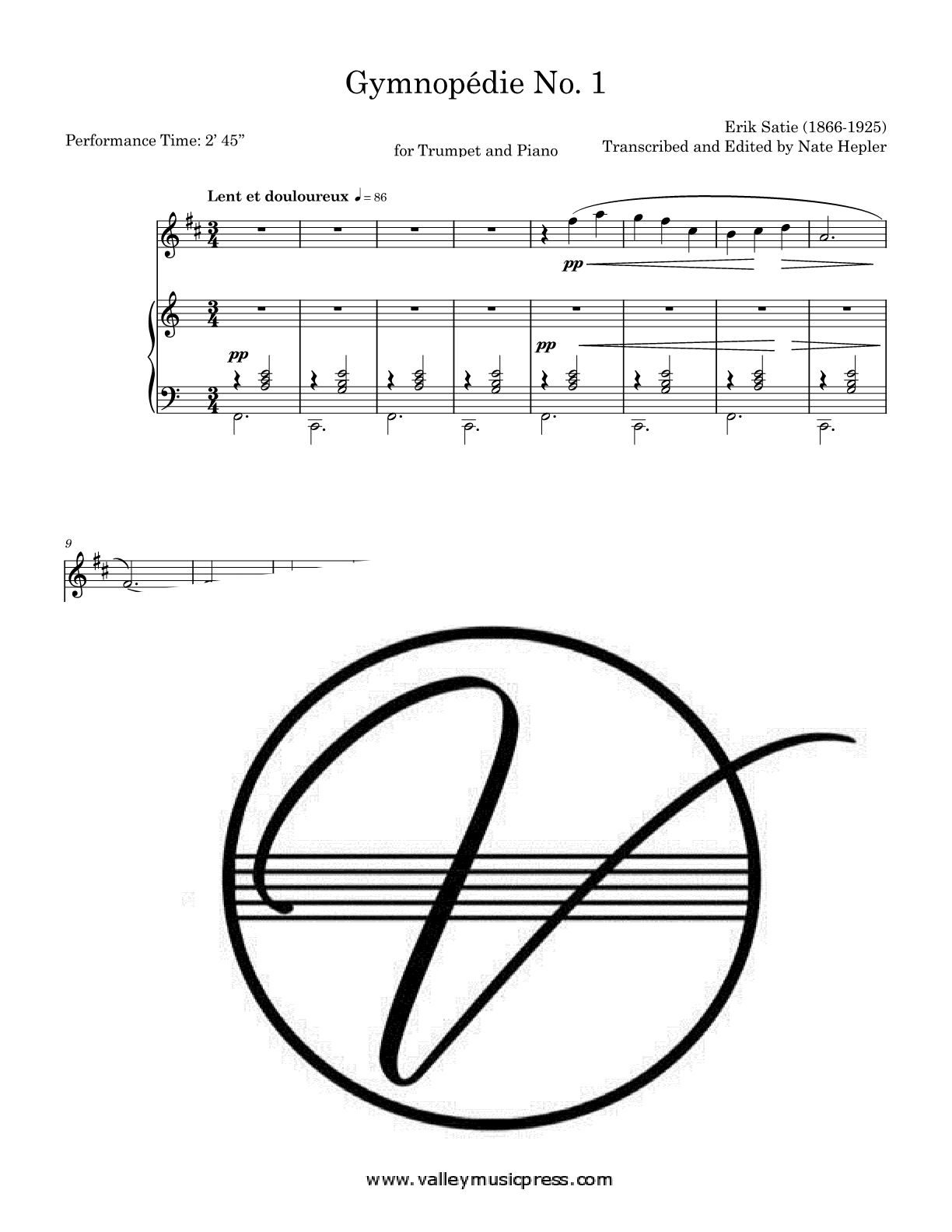 Satie - Gymnopedie No. 1 (Trumpet & Piano)
