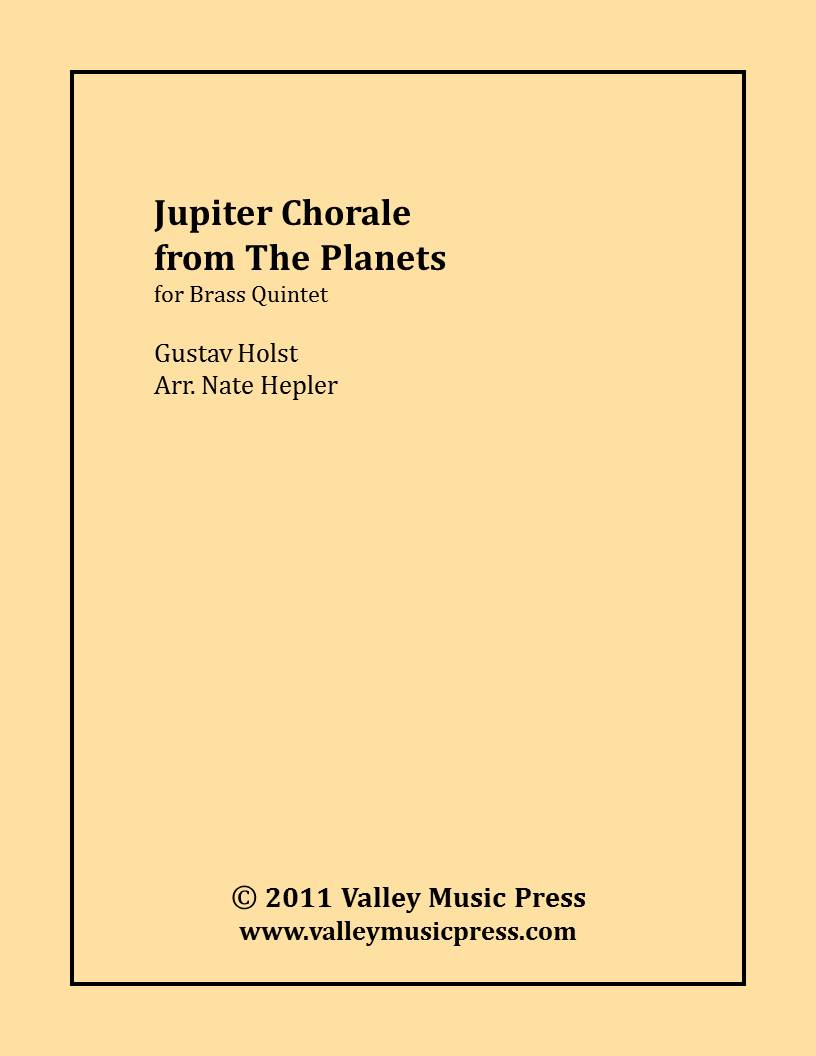 Holst - Jupiter Chorale from The Planets (Brass Quintet) - Click Image to Close