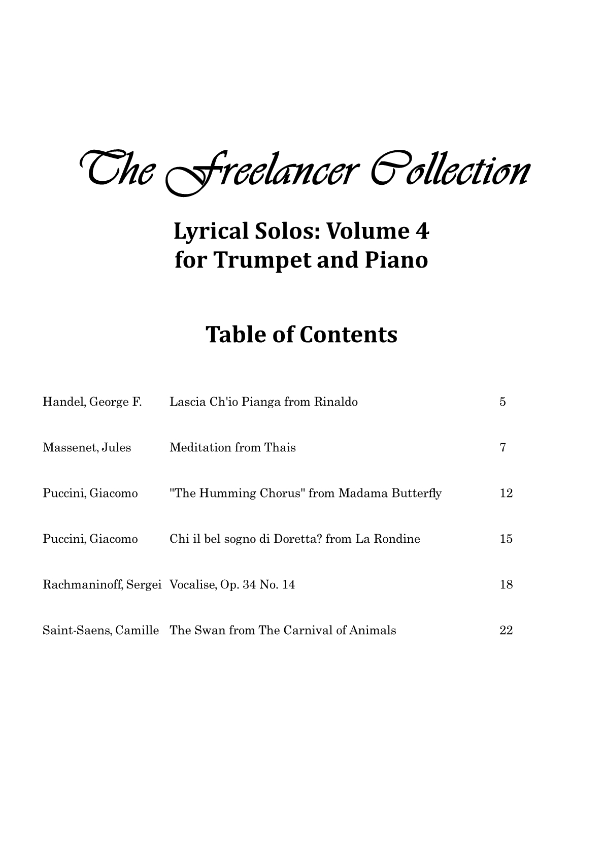 Hepler - Freelancer Collection Lyrical Solos Vol 4 (Trp & Piano)