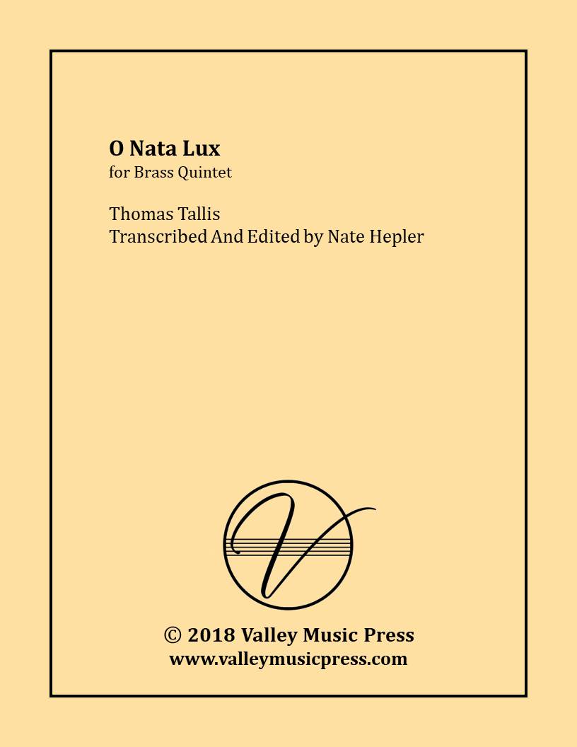 Tallis - O Nata Lux (Brass Quintet) - Click Image to Close
