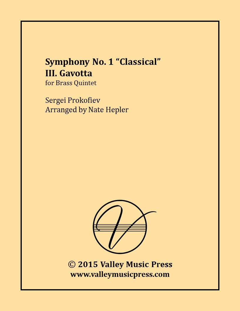 Prokofiev - Symphony No. 1 Classical III. (3) Gavotta (BQ) - Click Image to Close