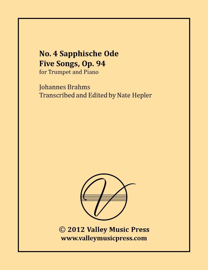 Brahms - Sapphische Ode Five Songs Op. 94 No. 4 (Trp & Piano)