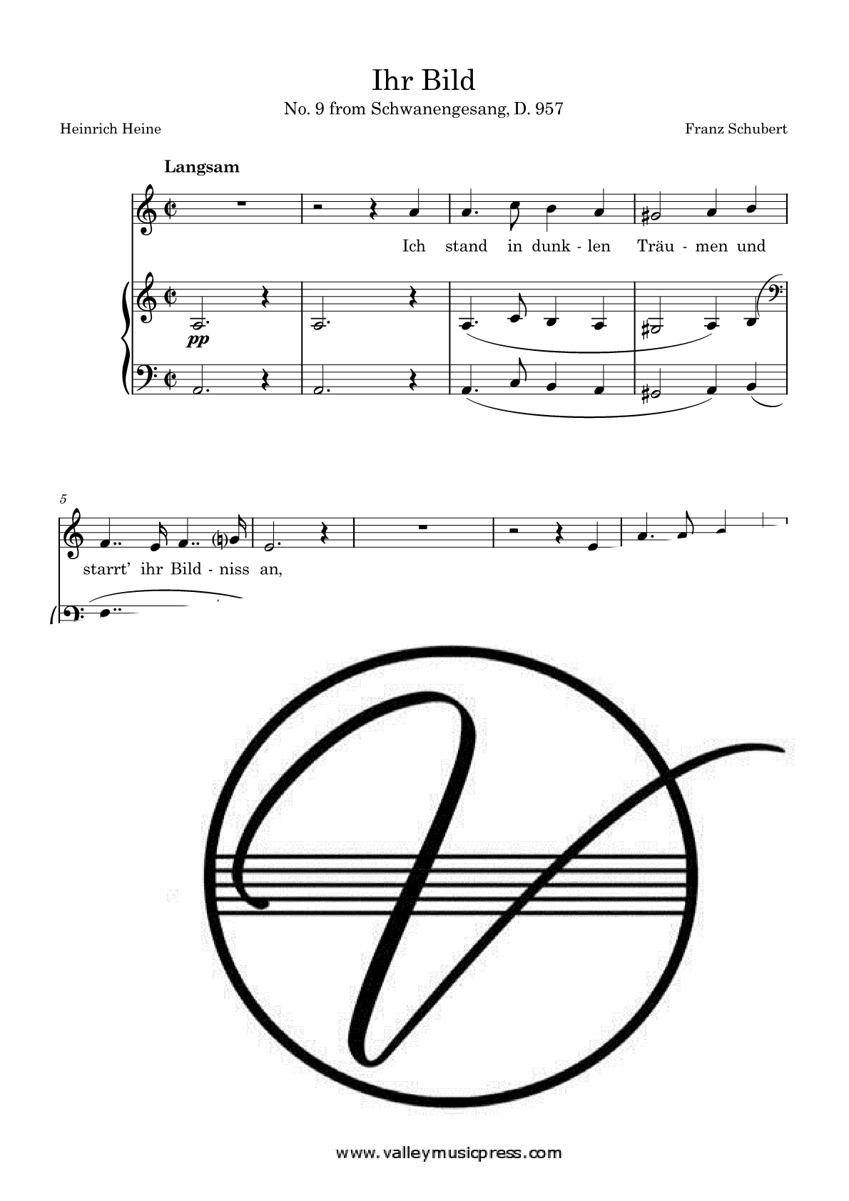 Schubert - Ihr Bild D. 957 No. 9 (Voice)