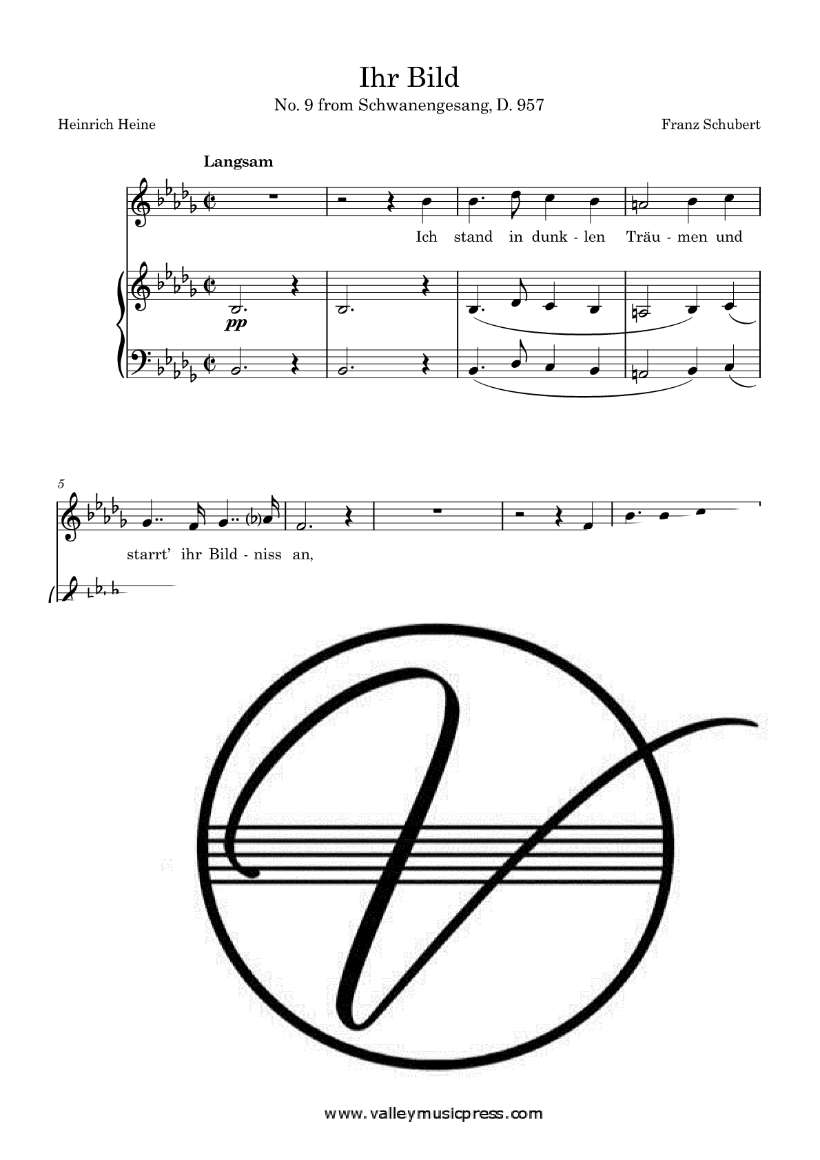 Schubert - Ihr Bild D. 957 No. 9 (Voice)