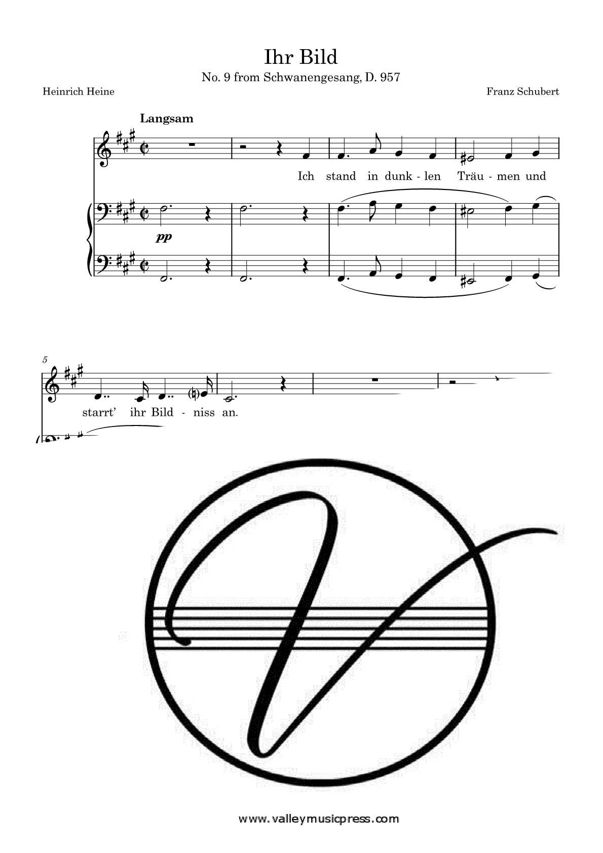 Schubert - Ihr Bild D. 957 No. 9 (Voice)