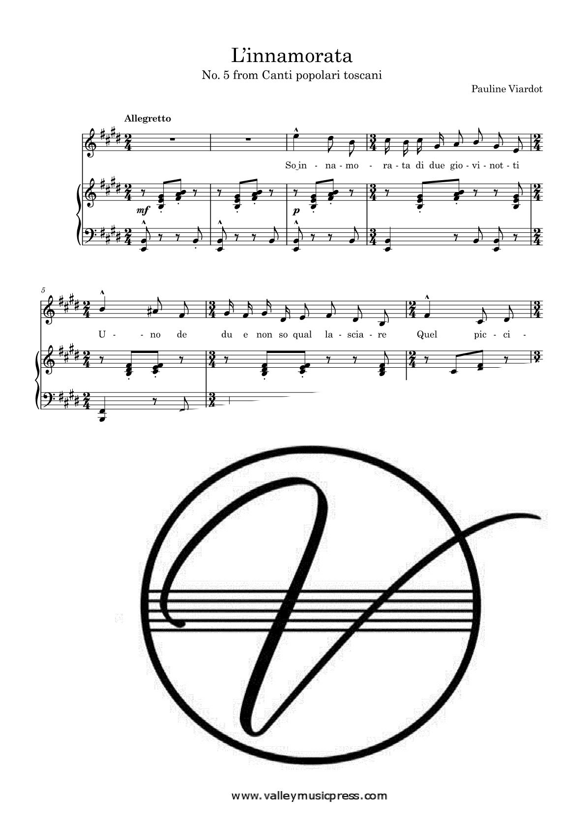 Viardot - L'innamorata (Voice)