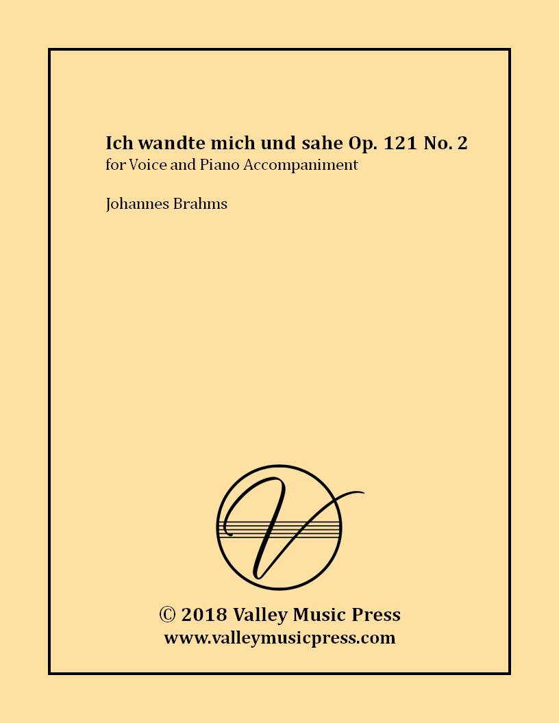 Brahms - Ich wandte mich und sahe Op. 121 No. 2 (Voice) - Click Image to Close