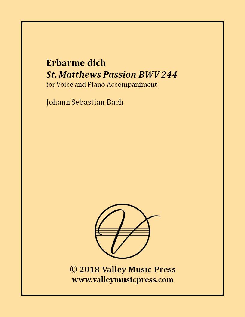 Bach - Erbarme dich mein Gott BWV 244 (Voice)