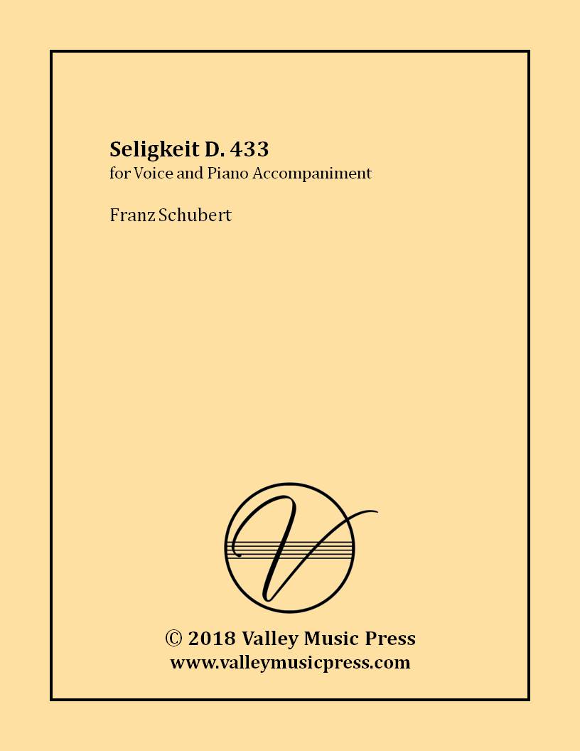 Schubert - Seligkeit D. 433 (Voice) - Click Image to Close