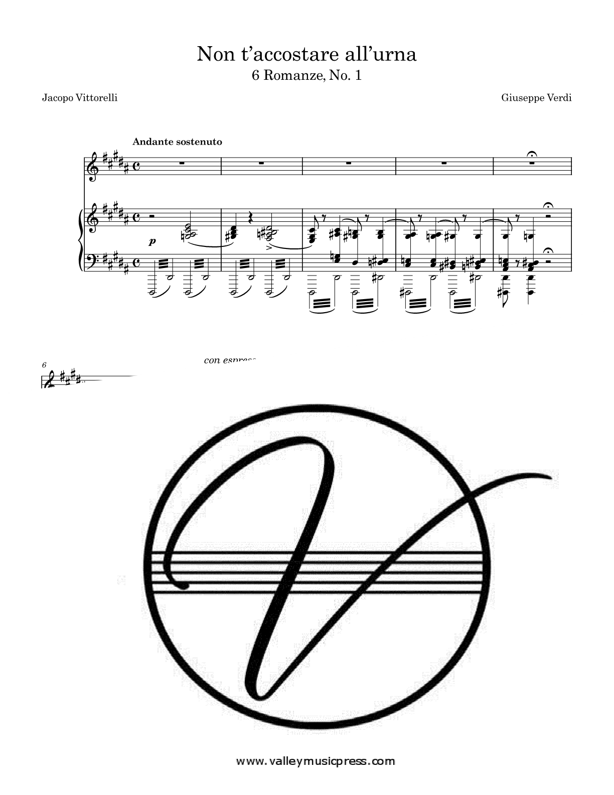 Verdi - Non t'accostare all'urna (Voice) - Click Image to Close