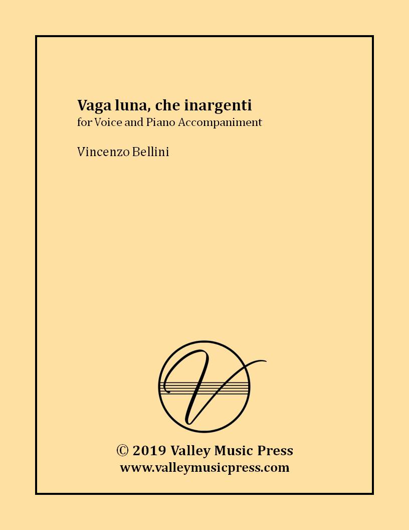 Bellini - Vaga luna, che inargenti (Voice) - Click Image to Close