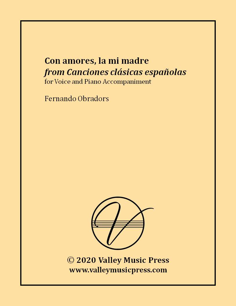 Obradors - Con amores, la mi madre (Voice) - Click Image to Close