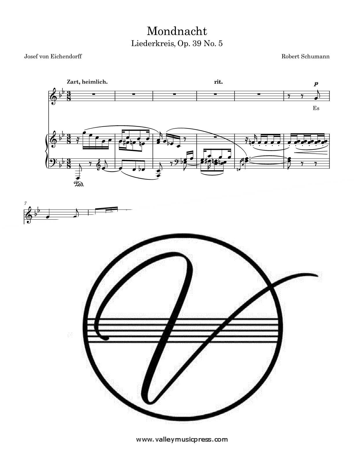 Schumann - Mondnacht Op. 39 No. 5 (Voice)
