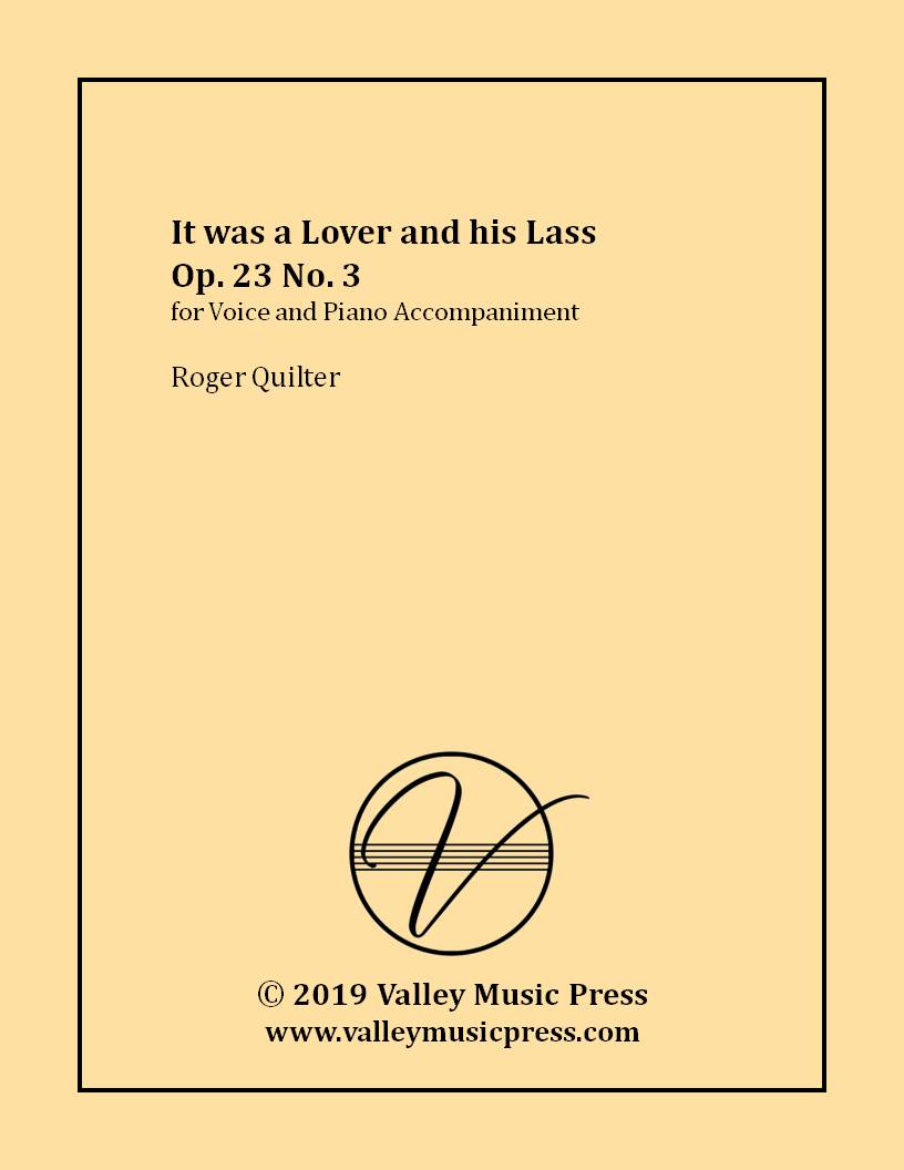 Quilter - It was a Lover and his Lass Op. 23 No. 3 (Voice) - Click Image to Close