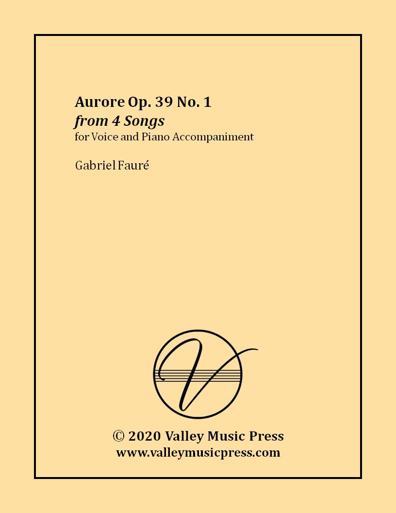 Faure - Aurore Op. 39 No. 1 (Voice) - Click Image to Close