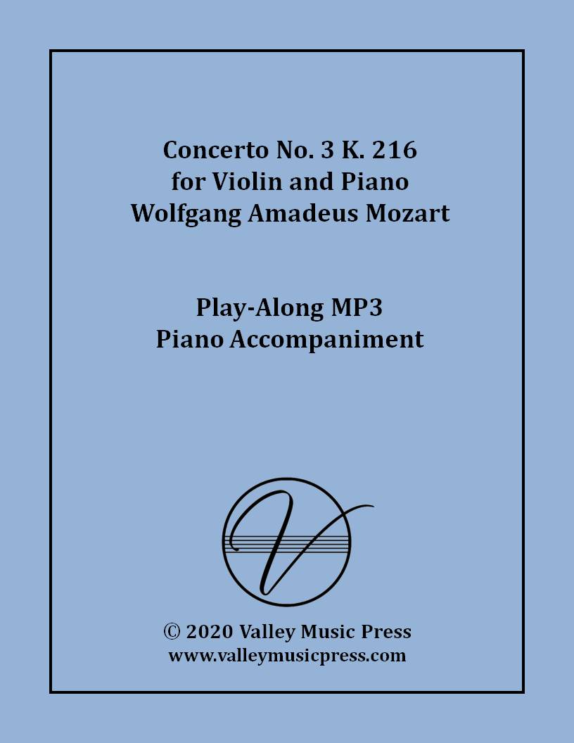 Mozart - Violin Concerto No. 3 K. 216 (MP3 Accompaniment)