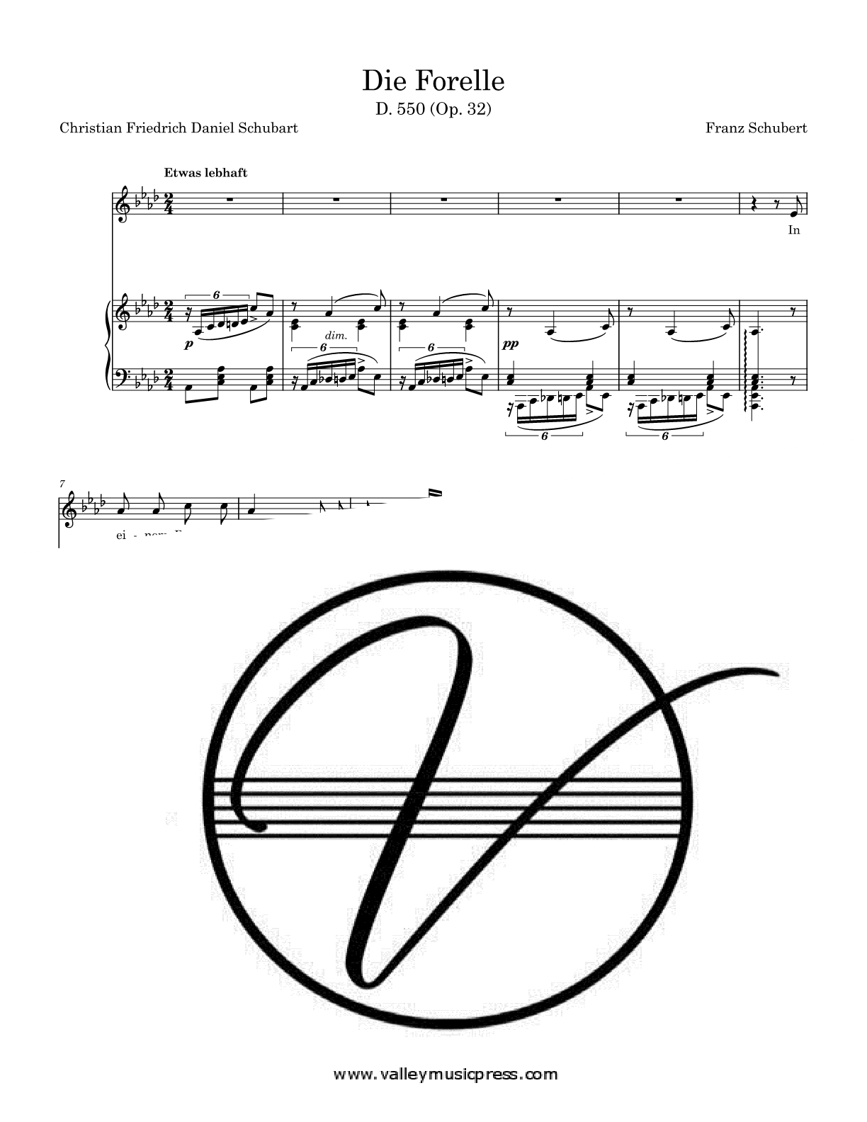 Schubert - Die Forelle D. 550 Op. 32 (Voice)