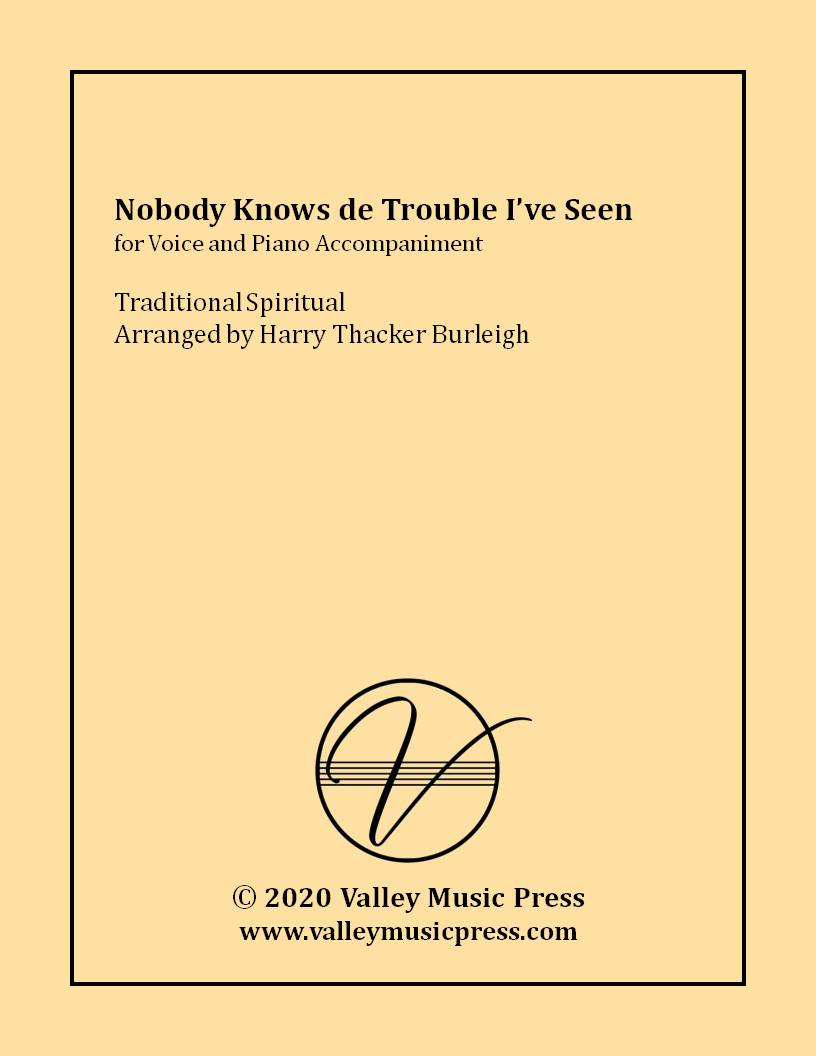 Burleigh - Nobody Knows de Trouble I’ve Seen (Voice) - Click Image to Close