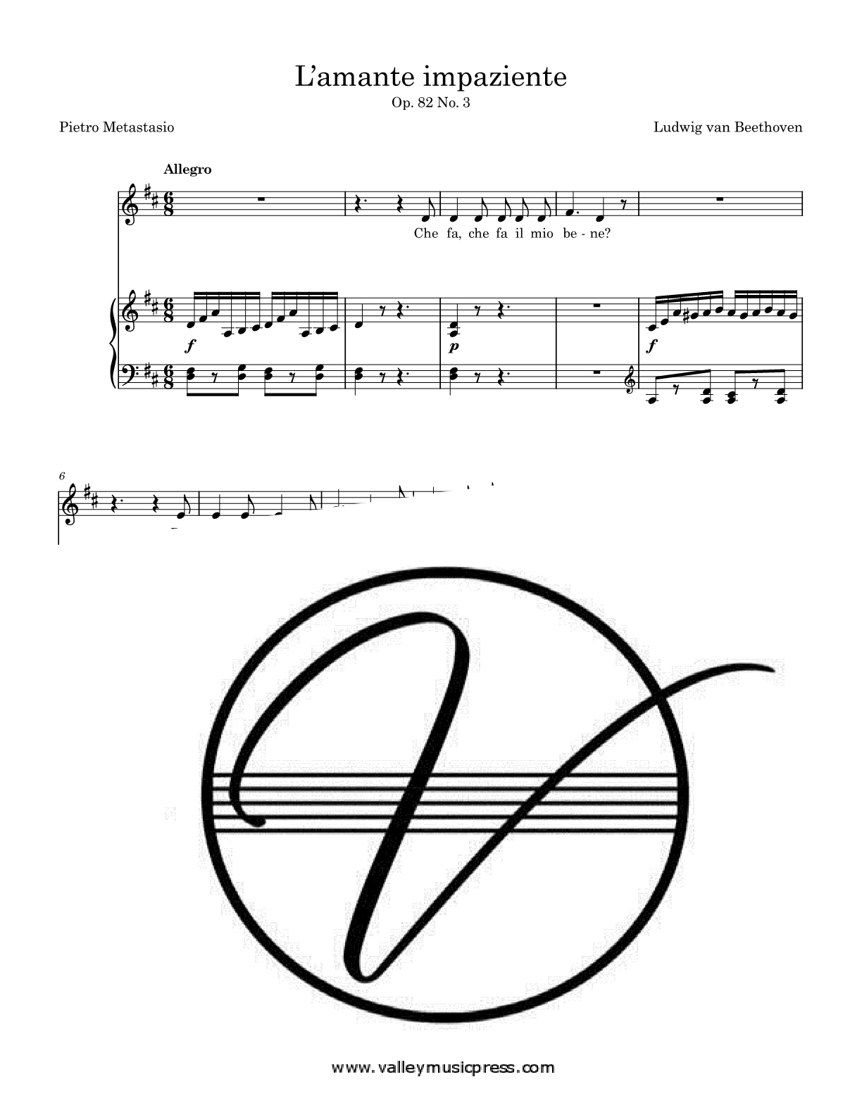 Beethoven - L'amante impaziente Op. 82 No. 3 (Voice) - Click Image to Close